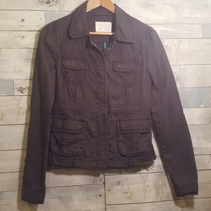Aeropostale Gray Button-up Jean Jacket